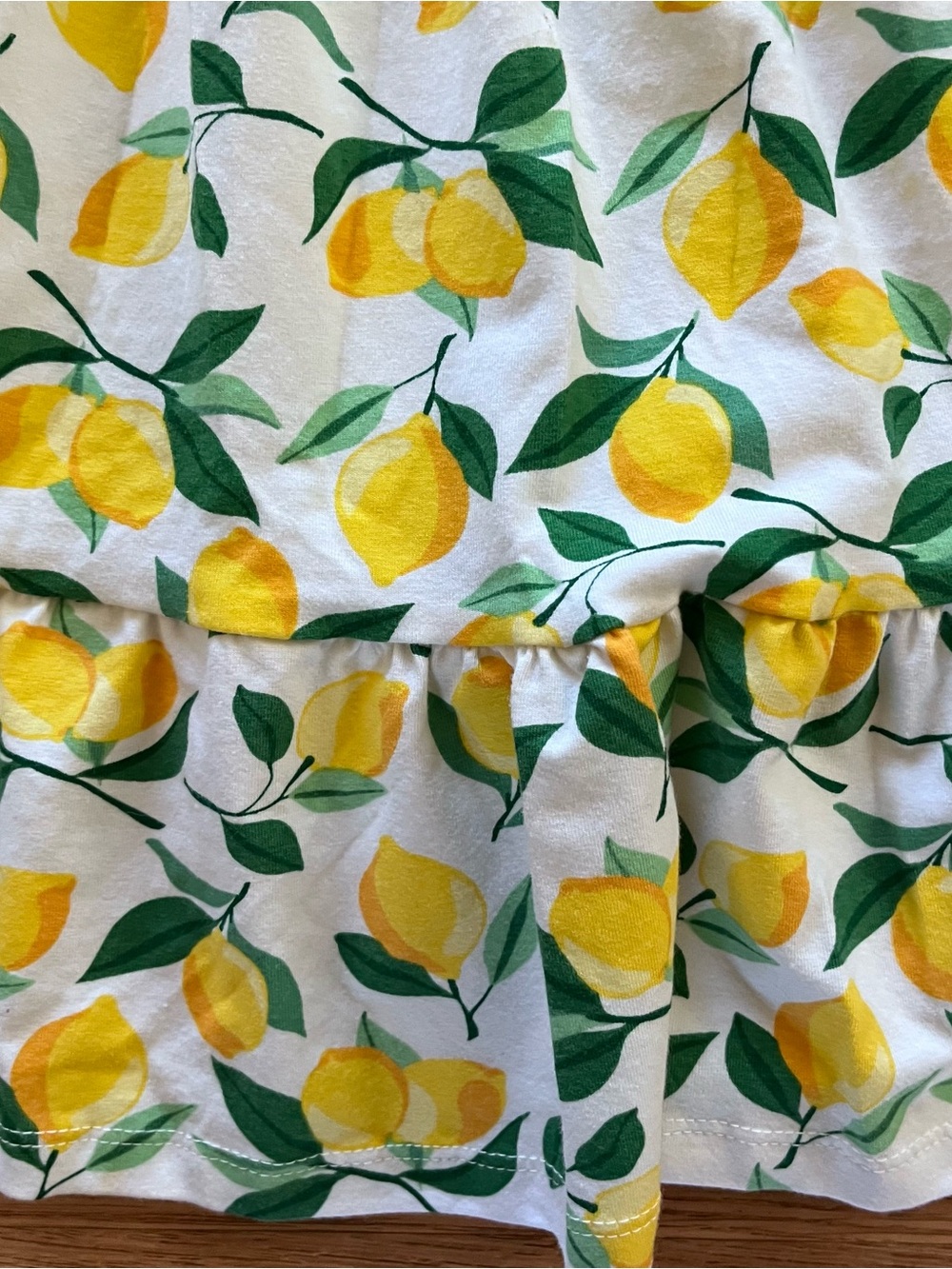 Janie and Jack White Lemon Print Sundress with Yellow and Green - Picture 6 of 7